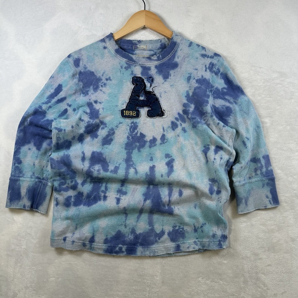 Abercrombie & Fitch Muscle Pullover Tie Dye Sweatshirt Women Size Large